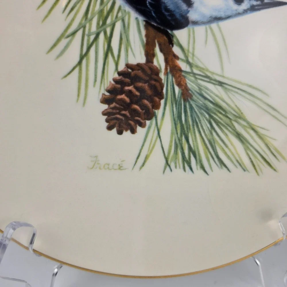 National Wildlife Federation Bluebird Nuthatch Plates 1986 Tracé Belcrest Pair‎
